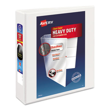 Avery® Heavy-duty Non Stick View Binder With Durahinge And Slant Rings, 3 Rings, 2" Capacity, 11 X 8.5, White, (5504) freeshipping - TVN Wholesale